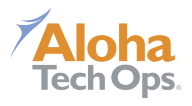 Aloha Tech Ops registered logo in orange, periwinkle blue, and gray.